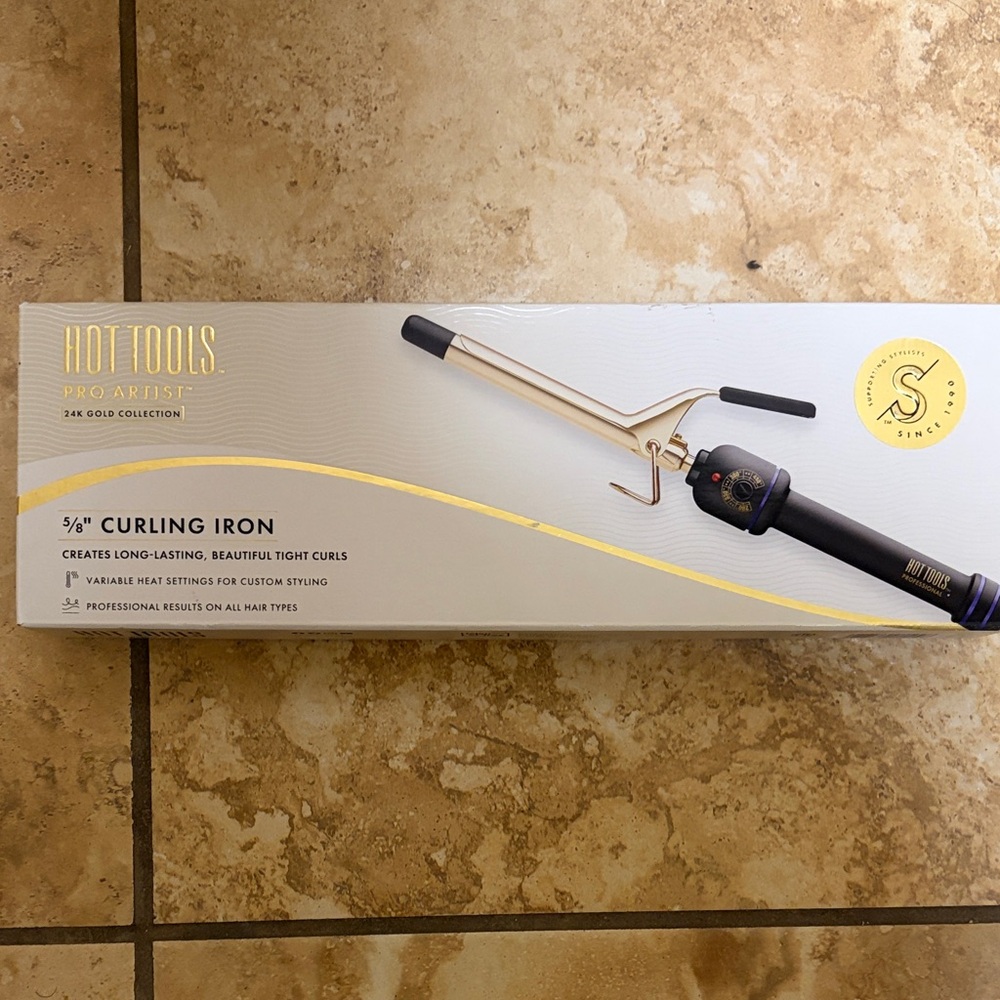 Hot Tools 5/8" Gold Curling Iron - Black/Gold